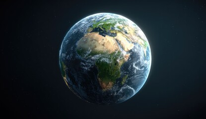 Fototapeta premium Earth globe, space background, environmental awareness