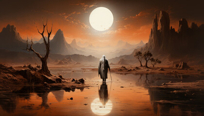 Christ the sage and priest performs a miracle of God