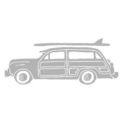 Retro car Icon shadow