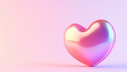 Romantic Gradient Heart Pastel Love Cover For Happy Valentine'S Day. Ideal For Greeting Cards, Fashion, Commercial Use, And Invitations. Trendy Symbol Poster Decoration.