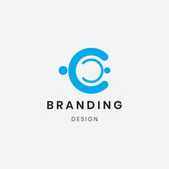 Abstract "C " alphabet letter logo icon
