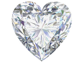 Fototapeta premium heart-shaped diamond, a popular and elegant cut known for its romantic symbolism.