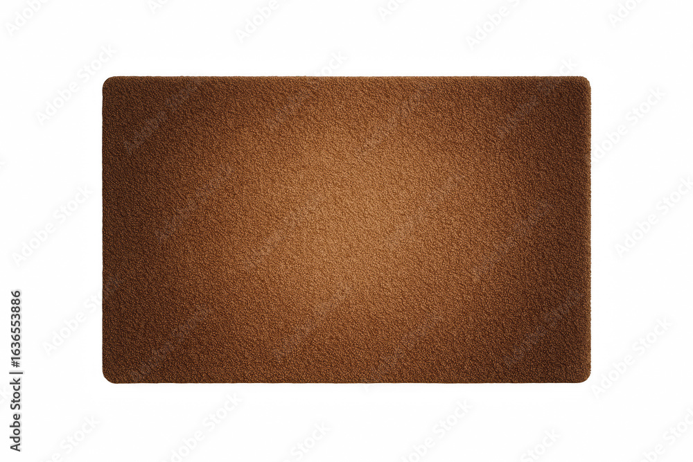 Poster textured brown rectangular surface with softly rounded corners and subtle gradient lighting