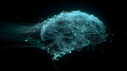 Abstract representation of a brain network.