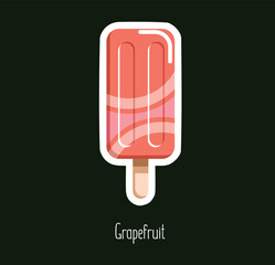 Grape fruit ice cream