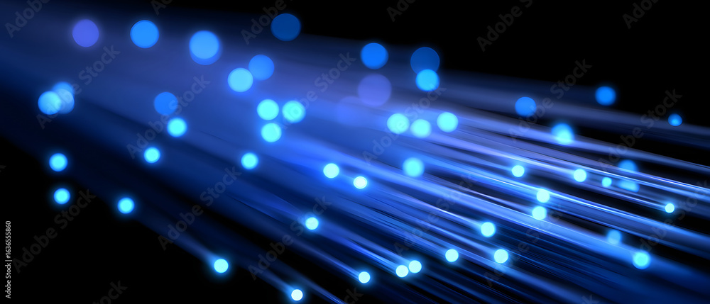 Poster abstract fiber optic acceleration with dynamic speed background