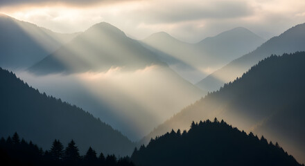 Obraz premium sunrise in mountains