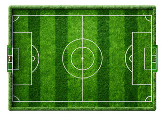 Naklejka premium grass soccer field isolated on white background PNG , AI GENERATED