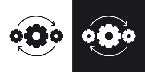 Operation icon in black and white glyph versions