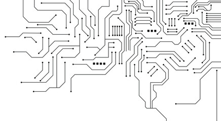 Circuit technology background with hi-tech digital data stock illustration. Vector eps 10