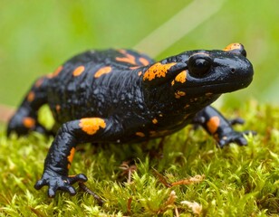 Salamander on moss