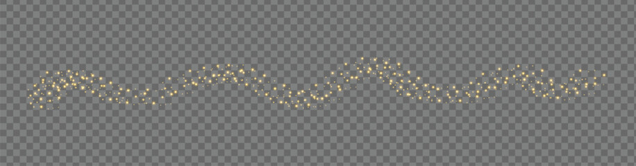 Fototapeta premium Magical Yellow Stardust and Shiny Spark Effect – Bright Gold Glow, Glittering Light Flare, Abstract Holiday Confetti, White Fantasy Dust, Festive Flash, Vector PNG Design