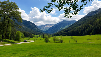 mountain landscape in the alps