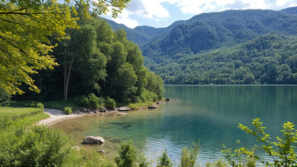 lake in the mountains