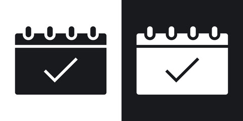 Appointment icon in black and white glyph versions