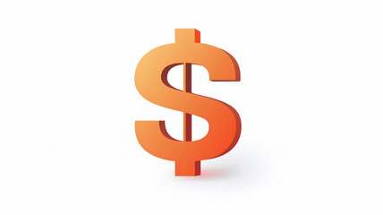 Obraz premium A vibrant 3D dollar sign, symbolizing finance, money, and wealth.
