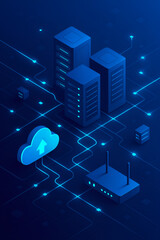 Vibrant Futuristic Technology Circuit Background