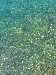 Sea water clear surface aqua background.