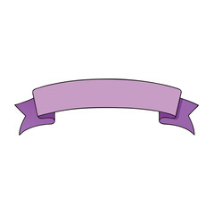 Purple Ribbon Banner with Swirling Ends vector