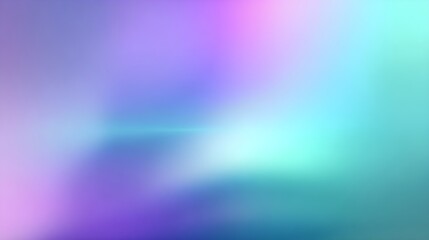 Obraz premium Dreamy Holographic Gradient Background with Smooth Blurry Purple, Blue, Pink, and Teal Color Blend