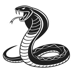 Fototapeta premium coiled-snake-silhouette-vector---black-snake-icon-.eps