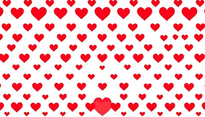 Red hearts pattern