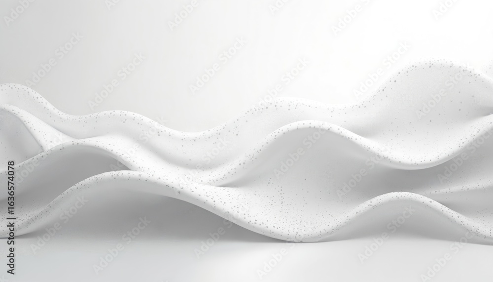 Poster elegant abstract background with soft white waves and subtle grey dots. clean, modern design with sm