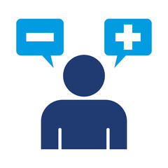 Fototapeta premium Attitude Icon Vector Illustration Blue Version