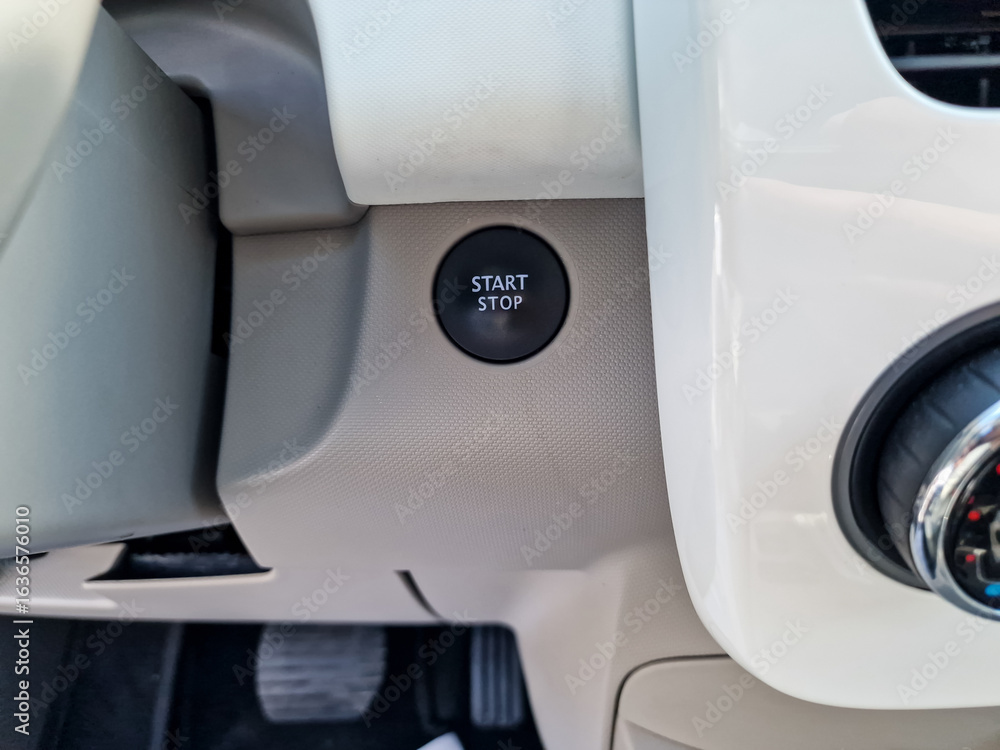 Fototapete push button ignition is a modern feature found in car interiors that allows for effortless start and