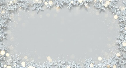 Snowflake garland wrapping around border