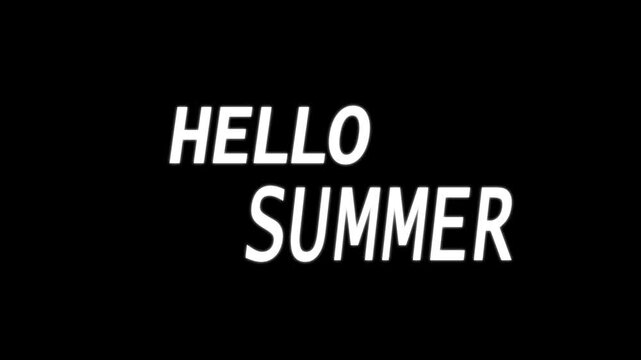 hello summer text animation. HELLO SUMMER