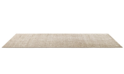 Modern beige rectangular rug. 3d render
