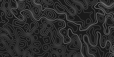 Topographic line on black background. 