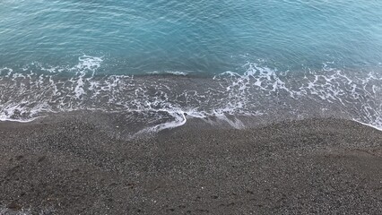 Mountains glowing in the warmth of the sunrise.
