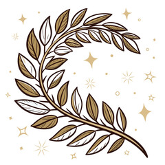 Vector illustration of an abstract floral background with leaves and decorative nature elements