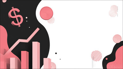 Financial Currency Concept with Dollar Sign, Modern Abstract Waves made with generative AI