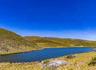 landscape with lake and mountains