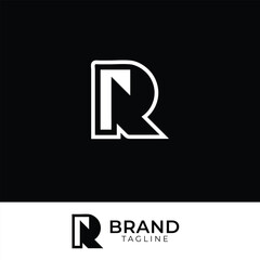Letter R or RR Logo with two backgrounds.