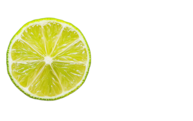 Slice of lime on transparent background, png