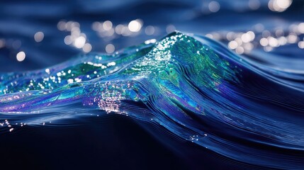 Abstract Organic Water Ripple Flow In Blue Tones