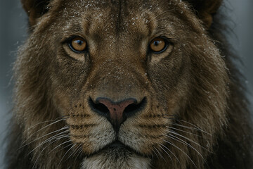 Fototapeta premium macro shot of American Lion