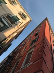 Traditional Italian homes on the Venetian waterfront.
