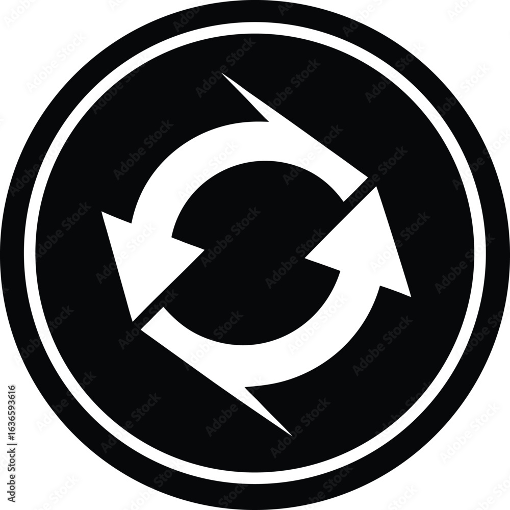 Poster circular refresh arrow icon circle reload