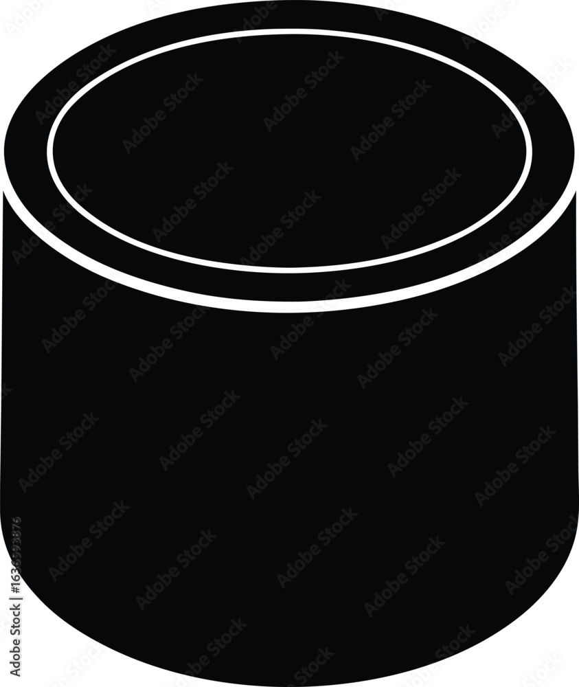 Poster cylinder with outline object shape