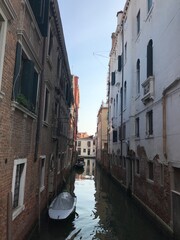 Architectural details of old houses in Venice.
