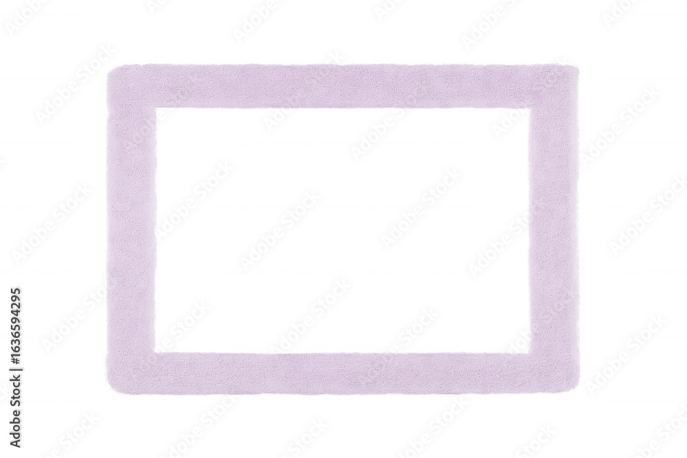 Poster soft, fluffy purple frame on a transparent background, creating a cozy and inviting space for text o