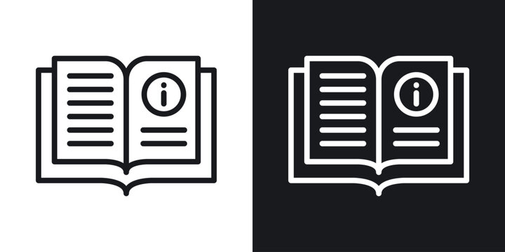 guide book icon vector pictogram. UI. EPS10. - Vector