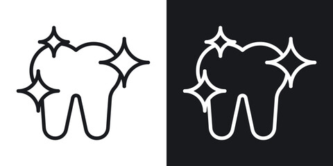 clean tooth icon vector pictogram. UI. EPS10. - Vector