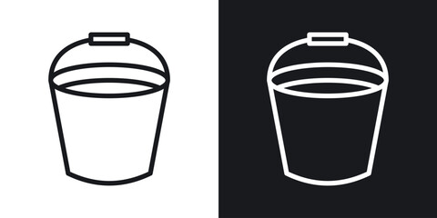 Water bucket icon vector pictogram. UI. EPS10. - Vector