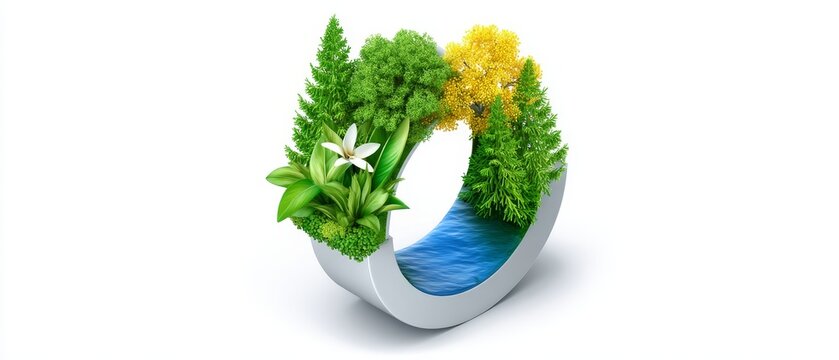 Action-packed ecofintech dashboard insights digital space interactive interface isometric view sustainability concept